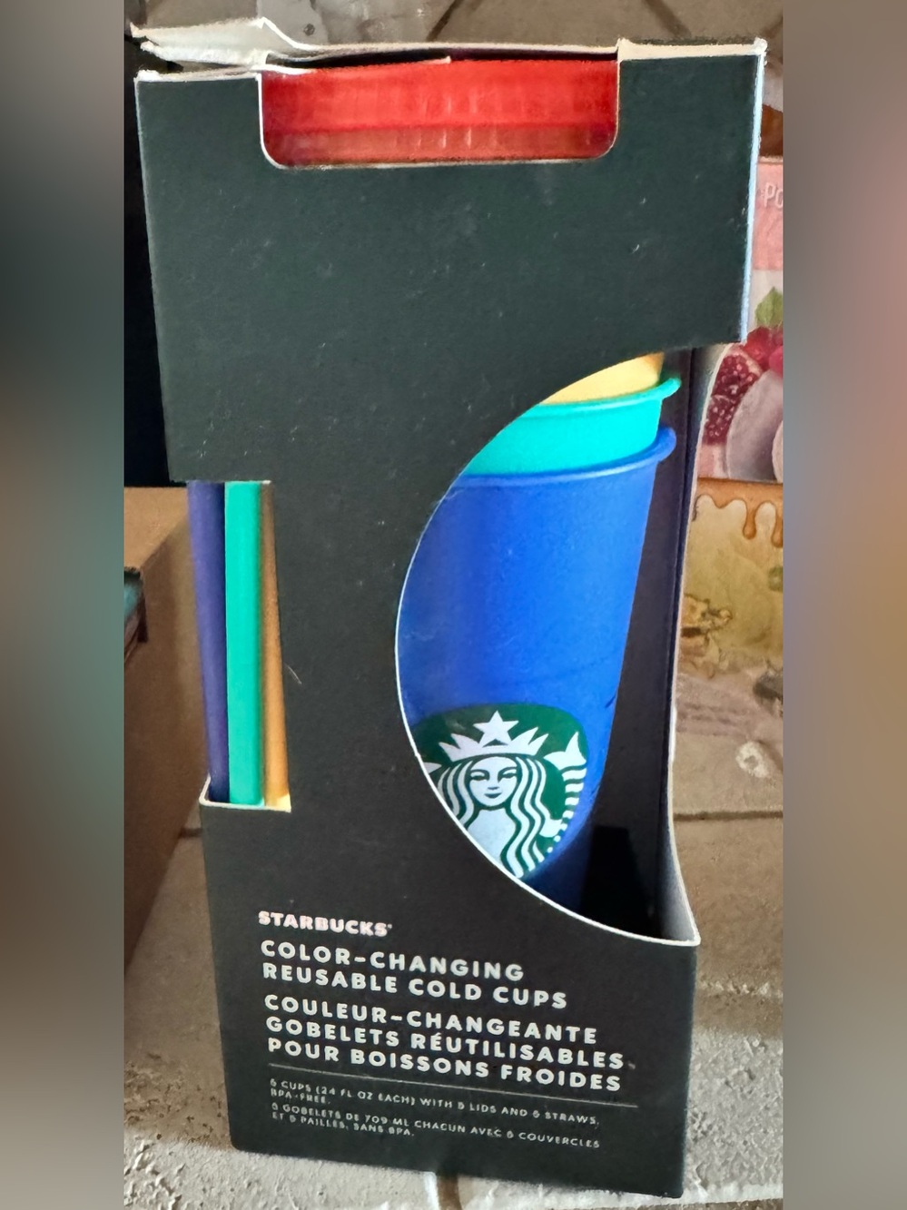 Starbucks Color-Change Cups in Red, Yellow, Green and Blue